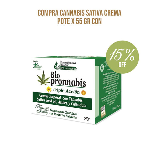 CANNABIS SATIVA CREMA POTE X 55GR - 15% off