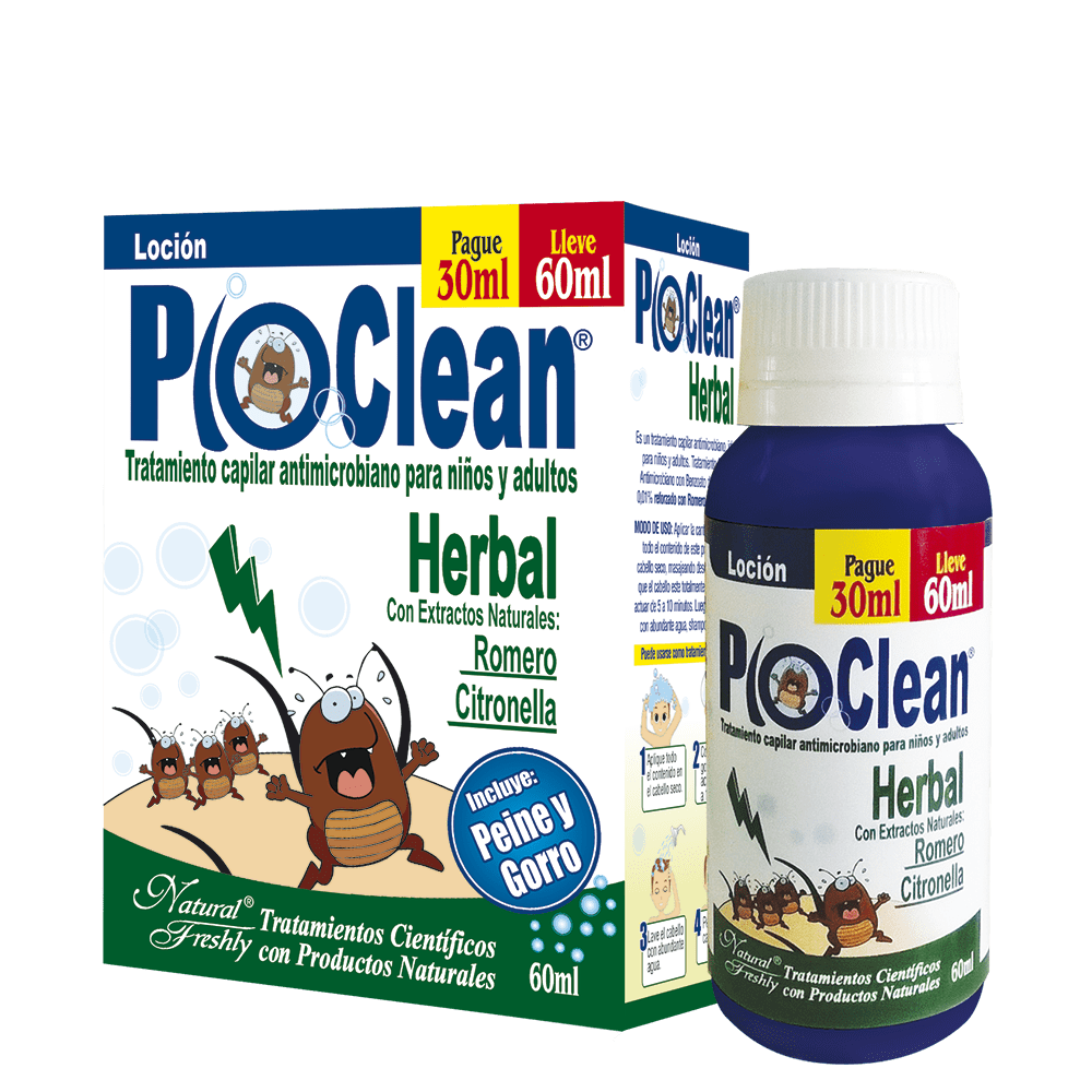 Piocleanherbal, antipiojosromero, citronela 60 ml