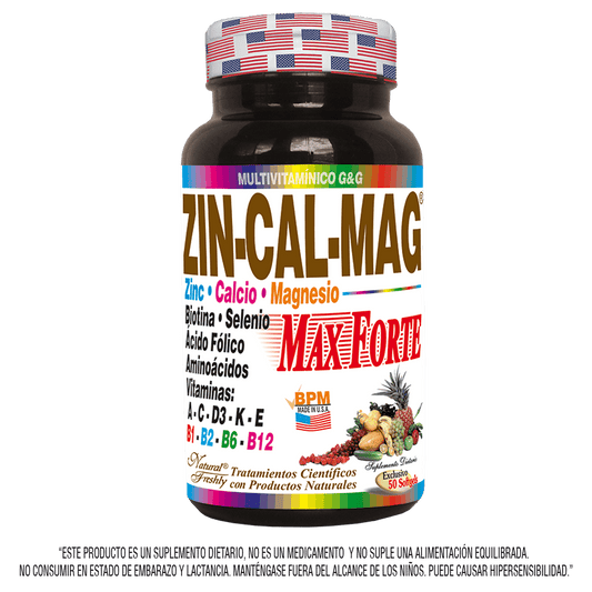 Zincalmag max forte frasco 50 softgels