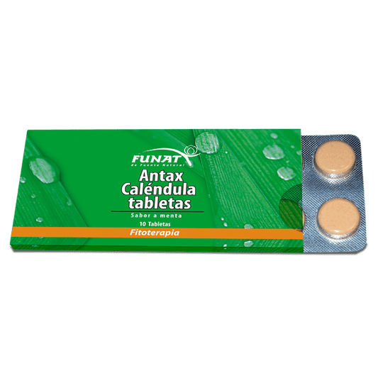 Antax caléndula masticable 10 tabletas