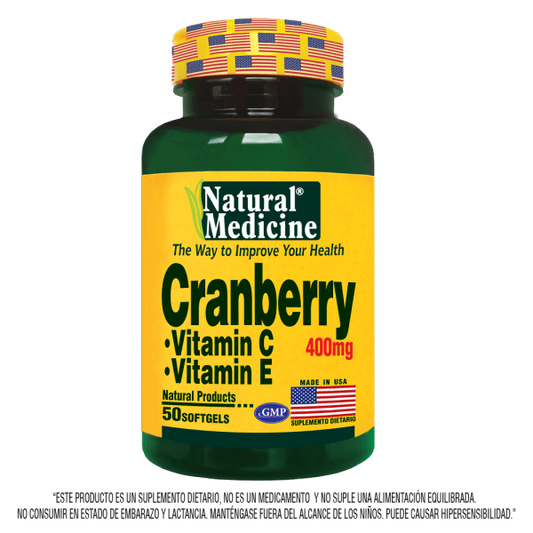 Cranberry vitamina C y E 50 softgels