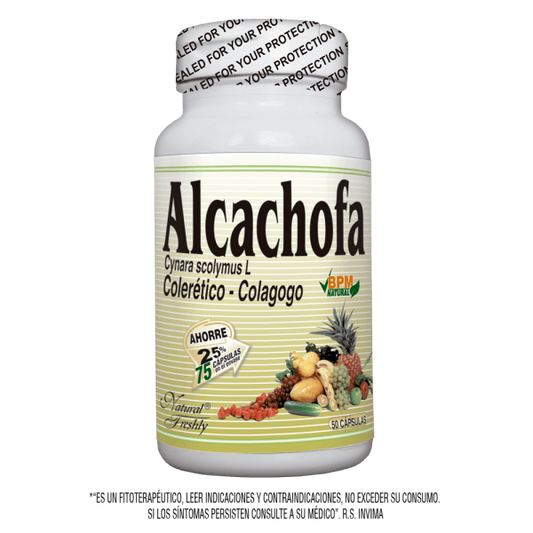 Alcachofa x 500 mg 50 cápsulas