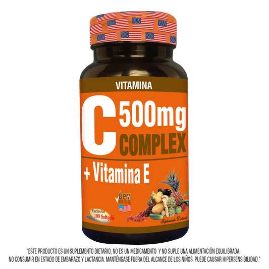 Vitamina C complex + vitamina E 100 softgels