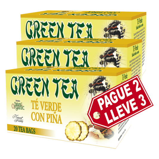 Té verde piña pague 2 lleve 3