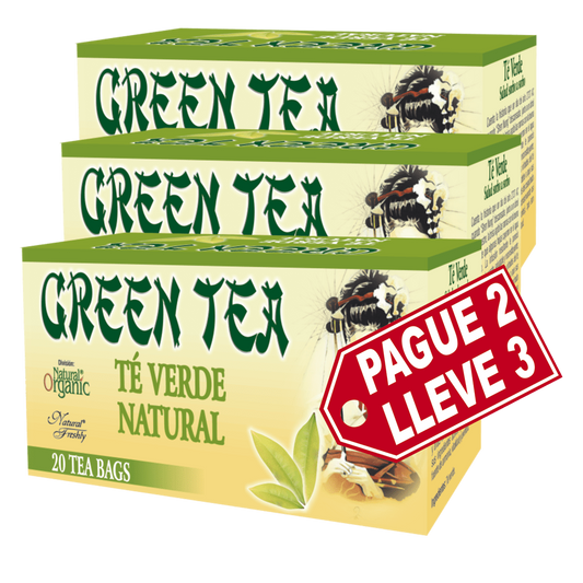 Té verde natural pague 2 lleve 3