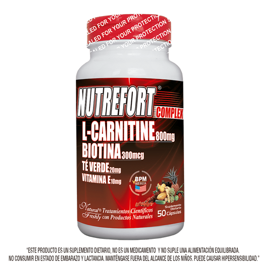 Nutrefort complex l-carnitine 800 mg 50 cápsulas