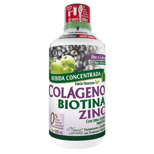 Colageno + biotina + zinc bebida funcional 500 ml