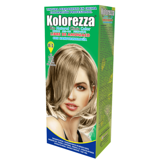Tinte kolorezza rubio claro cenizo 8-1