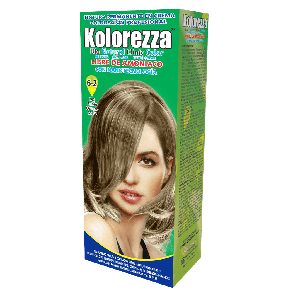 Tinte kolorezza rubio oscuro cenizo 6-2