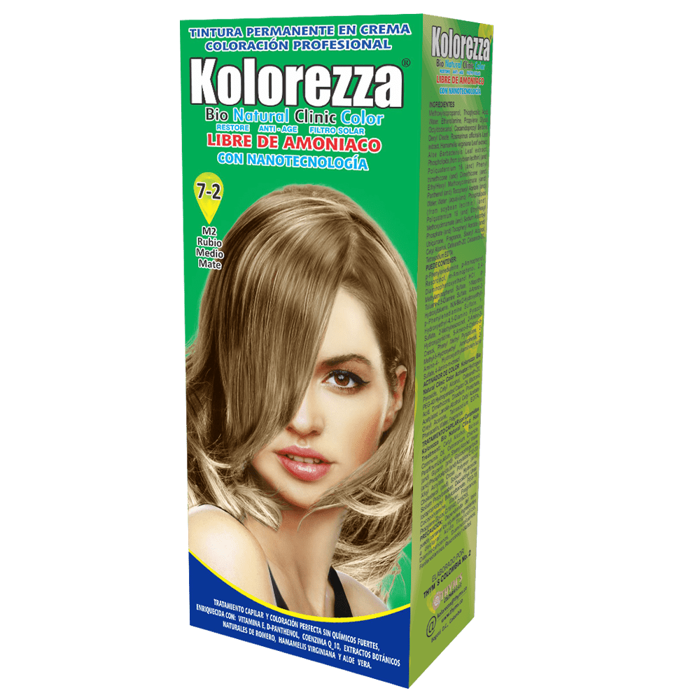 Tinte kolorezza rubio medio mate 7-2