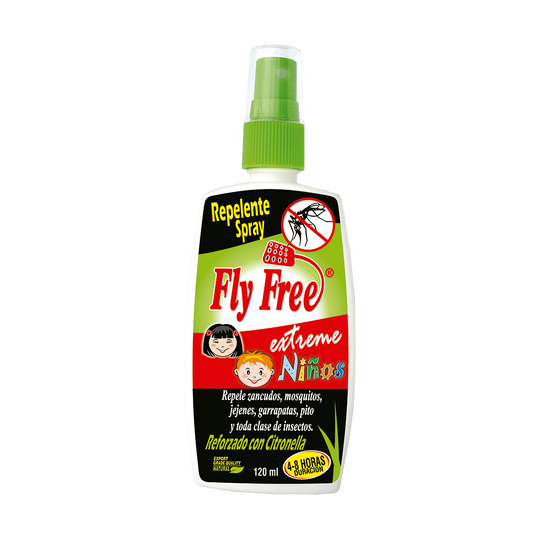 Fly free niños repelente mosquitos spray 120 ml