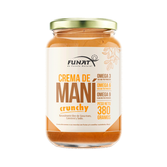 Crema de mani natural crunchy x 380 gr