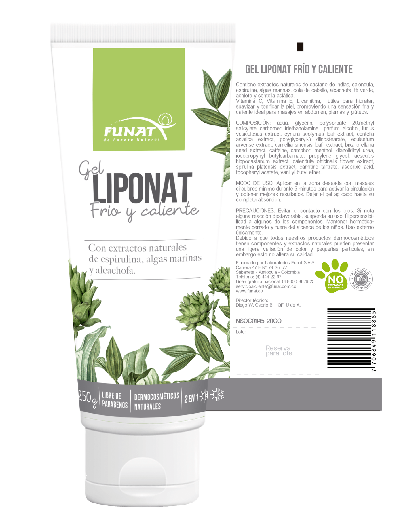 Liponat 2 en 1 gel frío y caliente 250 g