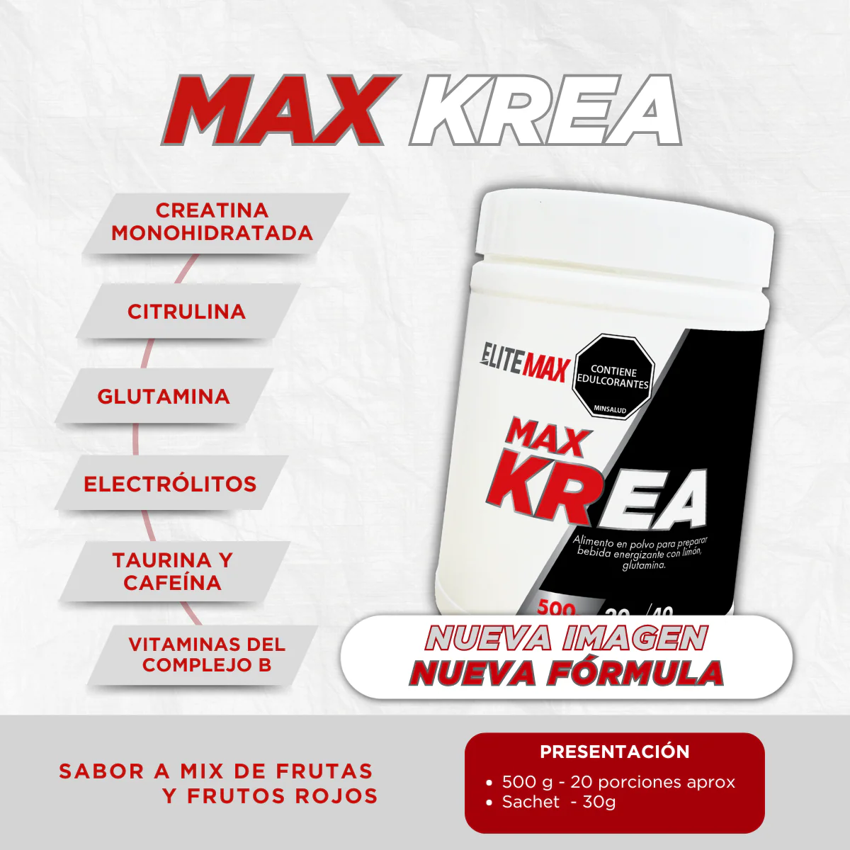 MAX CREA MIX DE FRUTAS X 500GR