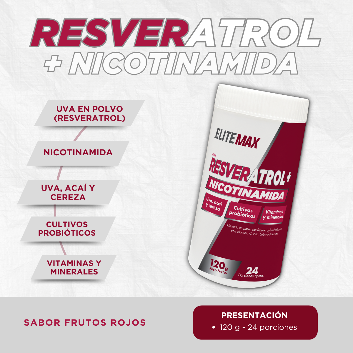 RESVERATROL + NICOTINAMIDA X120 GR