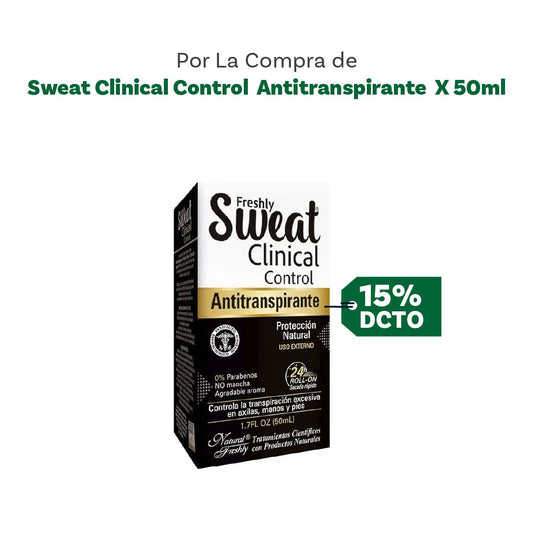 15% de descuento en sweat clinical control antitransp *50ml