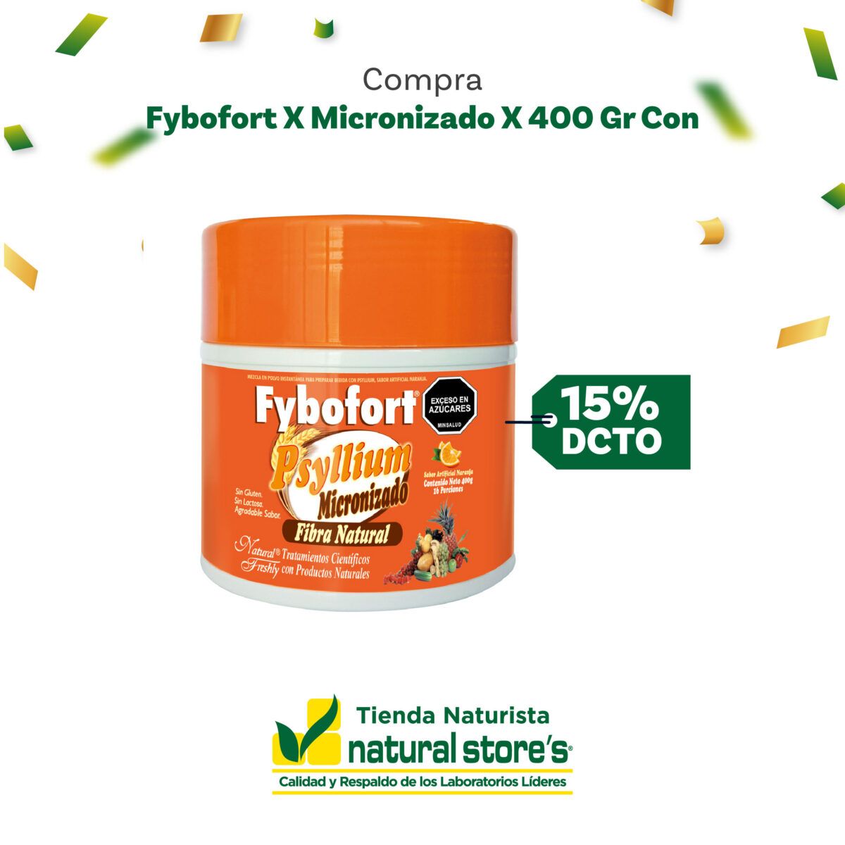 Fybofort psyllium micronizado 400 g