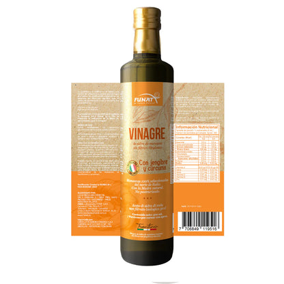 VINAGRE DE MANZANA CON GENJIBRE Y CURCUM