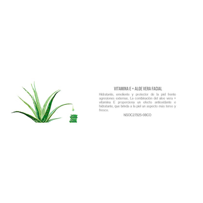 Vitamina E + aloe vera facial 30 softgels